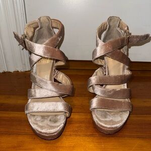 Vince Camuto Velvet Catyna Strappy Heels In Blush